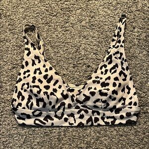 Leopard Print Women's Bikini Top